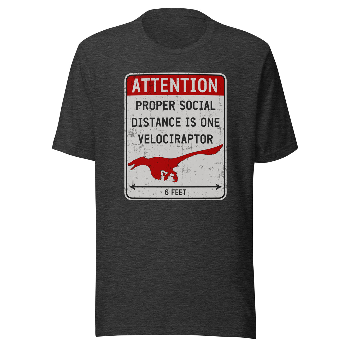 Social Distance Velociraptor • T-Shirt