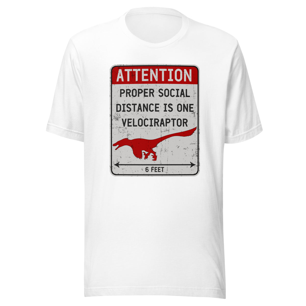 Social Distance Velociraptor • T-Shirt