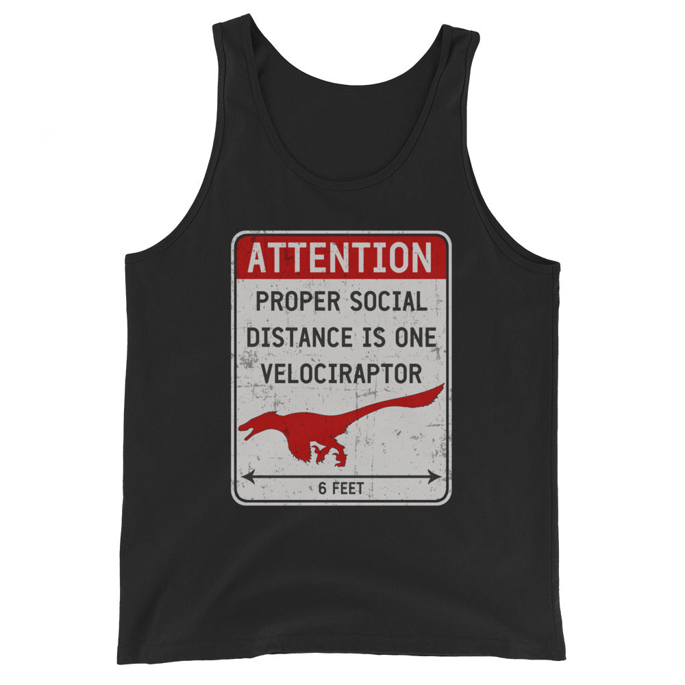 Social Distance Velociraptor • Tank Top