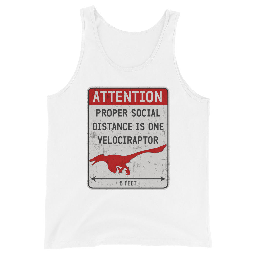 Social Distance Velociraptor • Tank Top