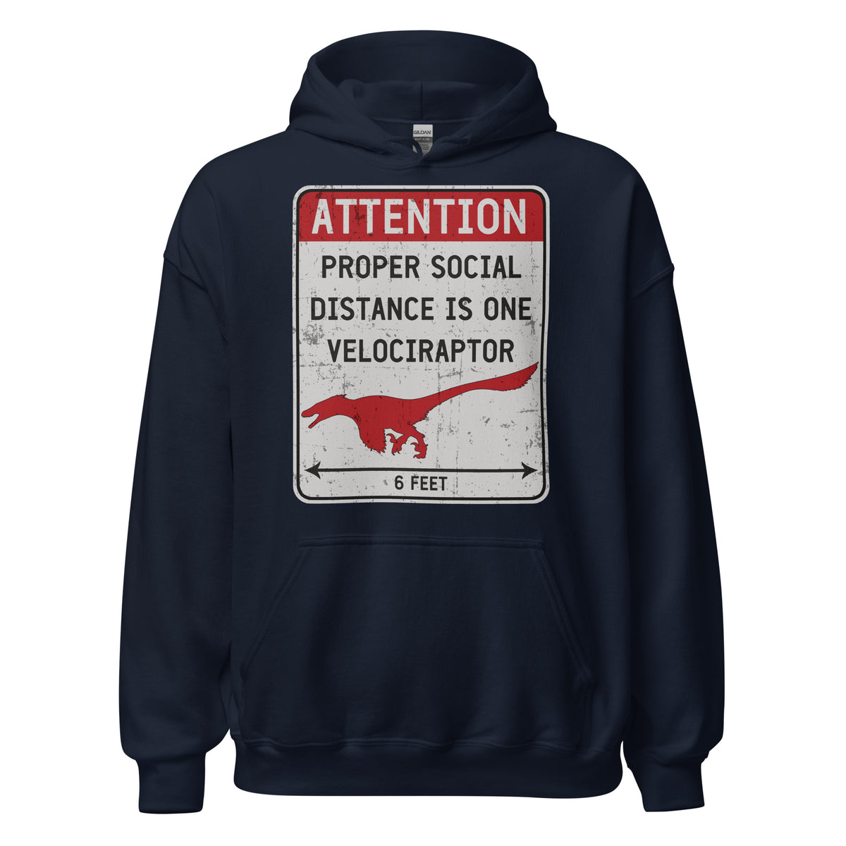 Social Distance Velociraptor • Hoodie