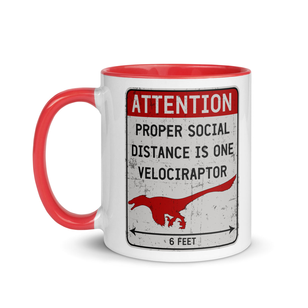 Social Distance Velociraptor • Mug