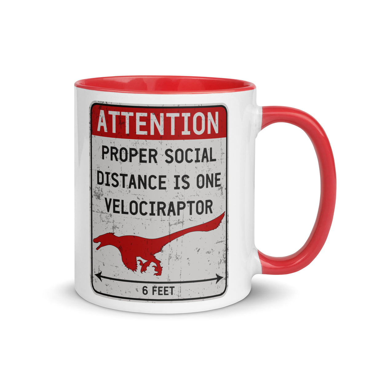 Social Distance Velociraptor • Mug