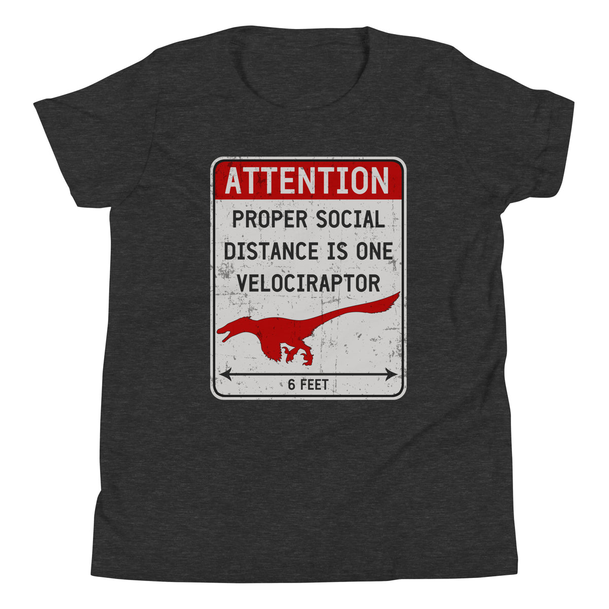 Social Distance Velociraptor • Kid&#39;s T-Shirt